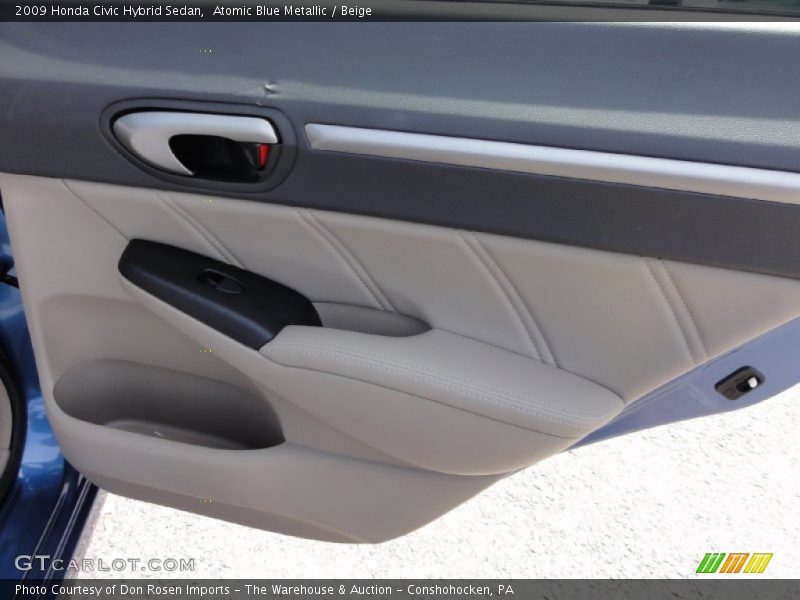 Atomic Blue Metallic / Beige 2009 Honda Civic Hybrid Sedan