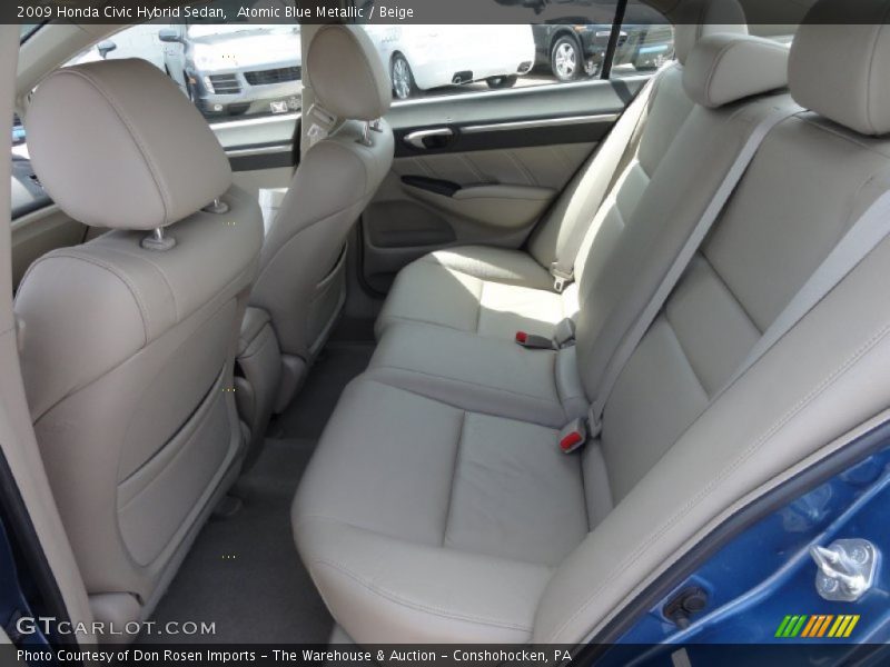 Atomic Blue Metallic / Beige 2009 Honda Civic Hybrid Sedan