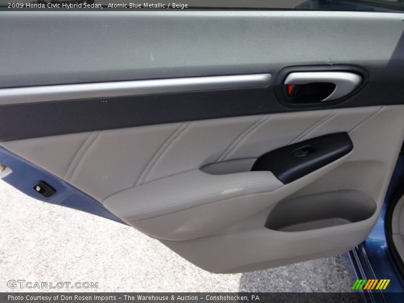 Atomic Blue Metallic / Beige 2009 Honda Civic Hybrid Sedan