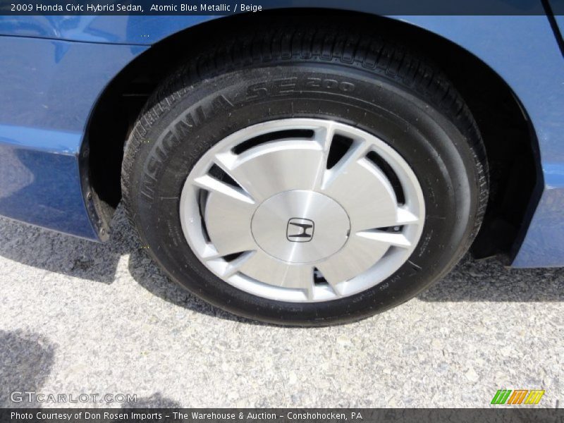 Atomic Blue Metallic / Beige 2009 Honda Civic Hybrid Sedan