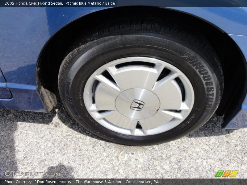 Atomic Blue Metallic / Beige 2009 Honda Civic Hybrid Sedan