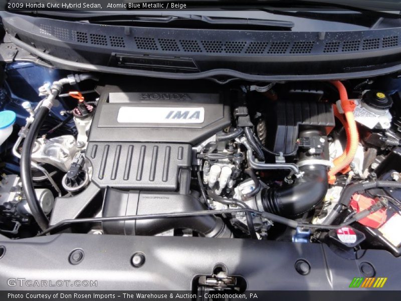 Atomic Blue Metallic / Beige 2009 Honda Civic Hybrid Sedan