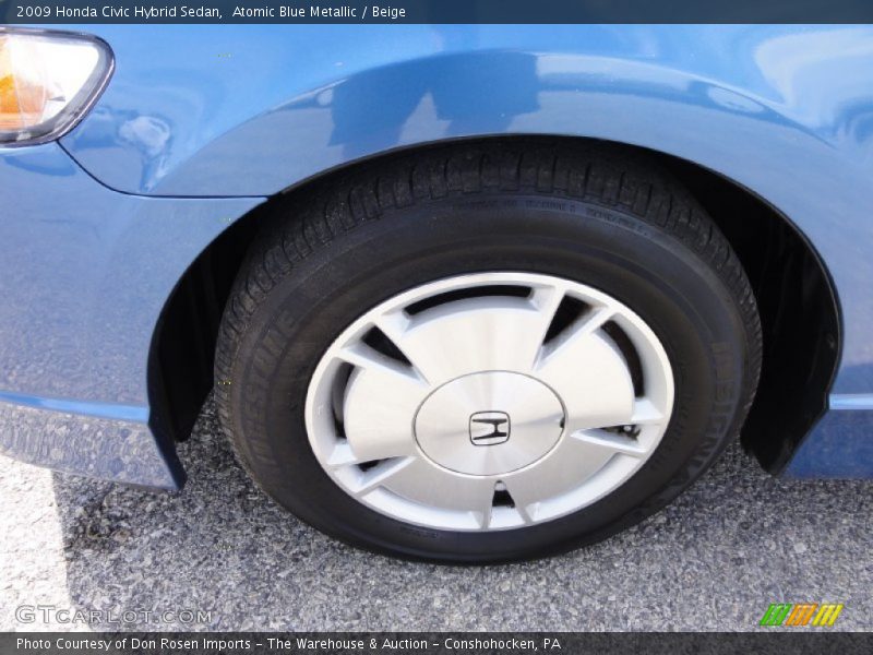 Atomic Blue Metallic / Beige 2009 Honda Civic Hybrid Sedan