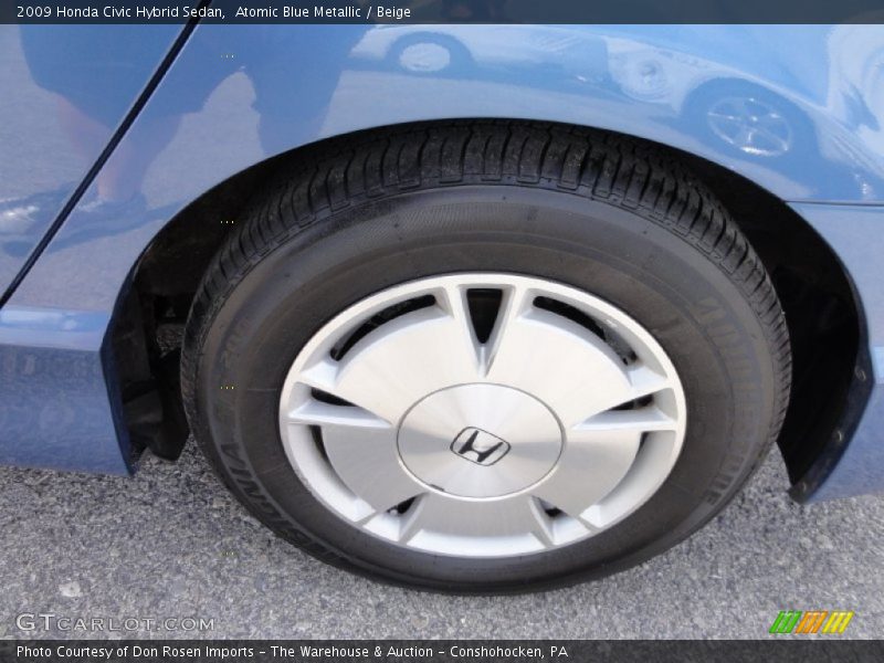Atomic Blue Metallic / Beige 2009 Honda Civic Hybrid Sedan