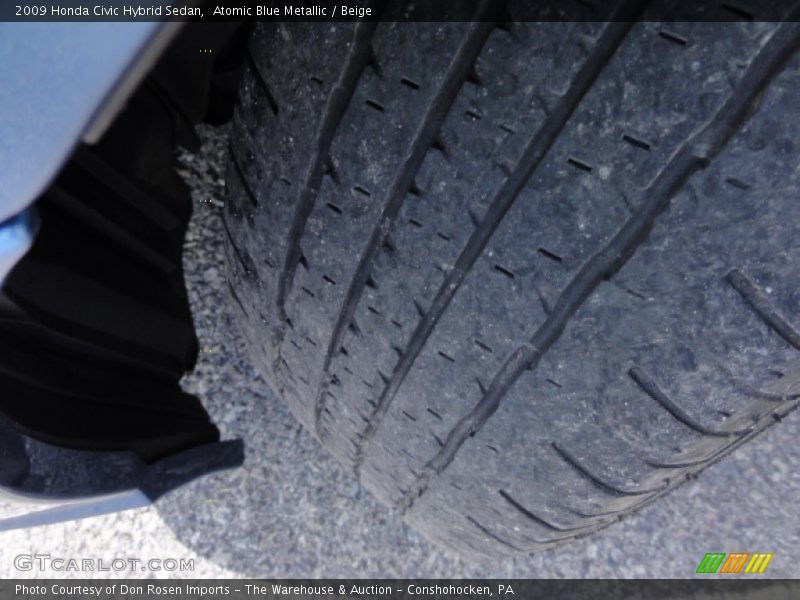 Atomic Blue Metallic / Beige 2009 Honda Civic Hybrid Sedan