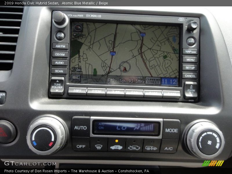 Atomic Blue Metallic / Beige 2009 Honda Civic Hybrid Sedan