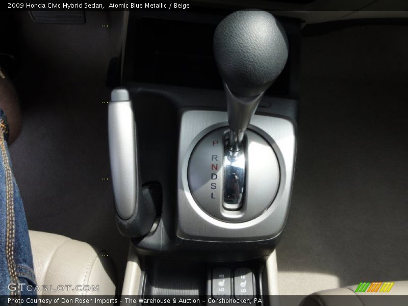 Atomic Blue Metallic / Beige 2009 Honda Civic Hybrid Sedan