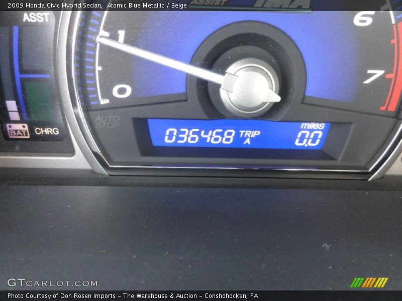 Atomic Blue Metallic / Beige 2009 Honda Civic Hybrid Sedan