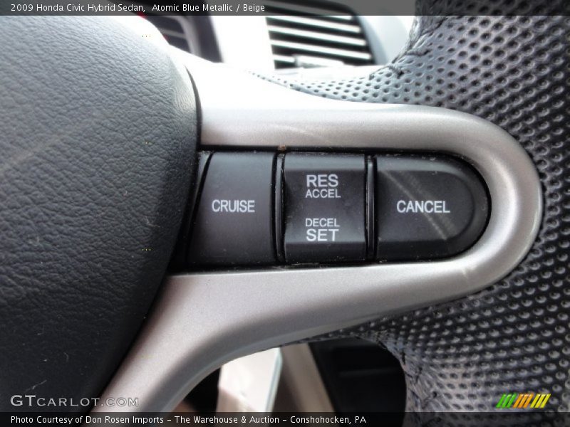 Atomic Blue Metallic / Beige 2009 Honda Civic Hybrid Sedan