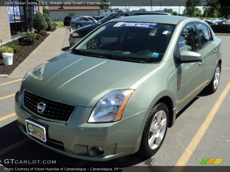 Metallic Jade Green / Charcoal/Steel 2008 Nissan Sentra 2.0 S