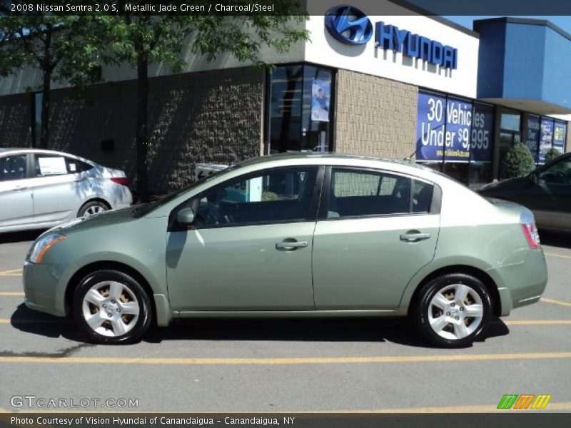 Metallic Jade Green / Charcoal/Steel 2008 Nissan Sentra 2.0 S