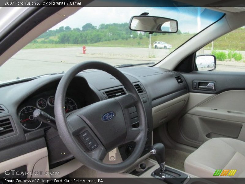 Oxford White / Camel 2007 Ford Fusion S