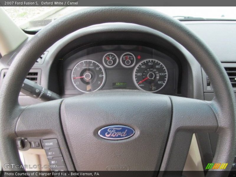 Oxford White / Camel 2007 Ford Fusion S