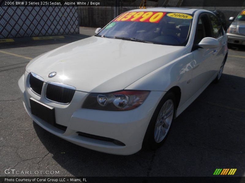 Alpine White / Beige 2006 BMW 3 Series 325i Sedan