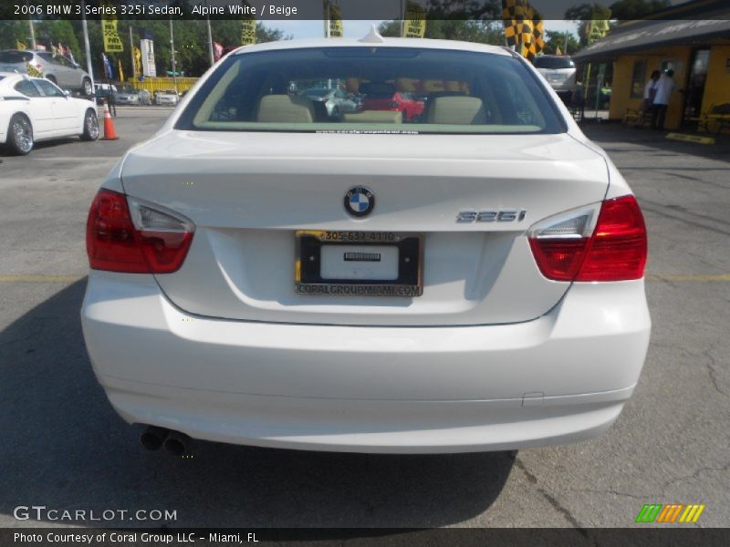 Alpine White / Beige 2006 BMW 3 Series 325i Sedan