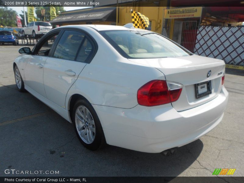 Alpine White / Beige 2006 BMW 3 Series 325i Sedan
