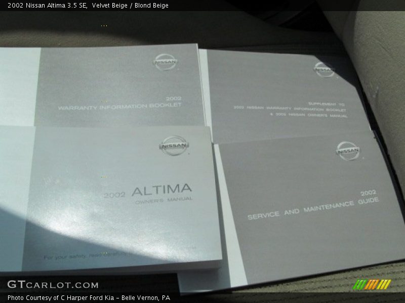 Velvet Beige / Blond Beige 2002 Nissan Altima 3.5 SE