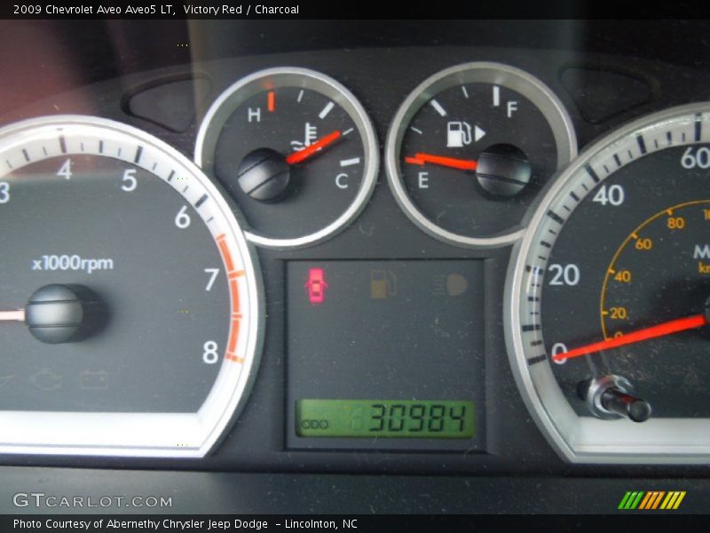 Victory Red / Charcoal 2009 Chevrolet Aveo Aveo5 LT