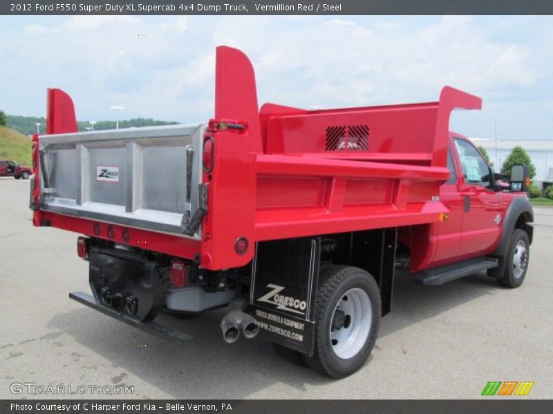 Vermillion Red / Steel 2012 Ford F550 Super Duty XL Supercab 4x4 Dump Truck