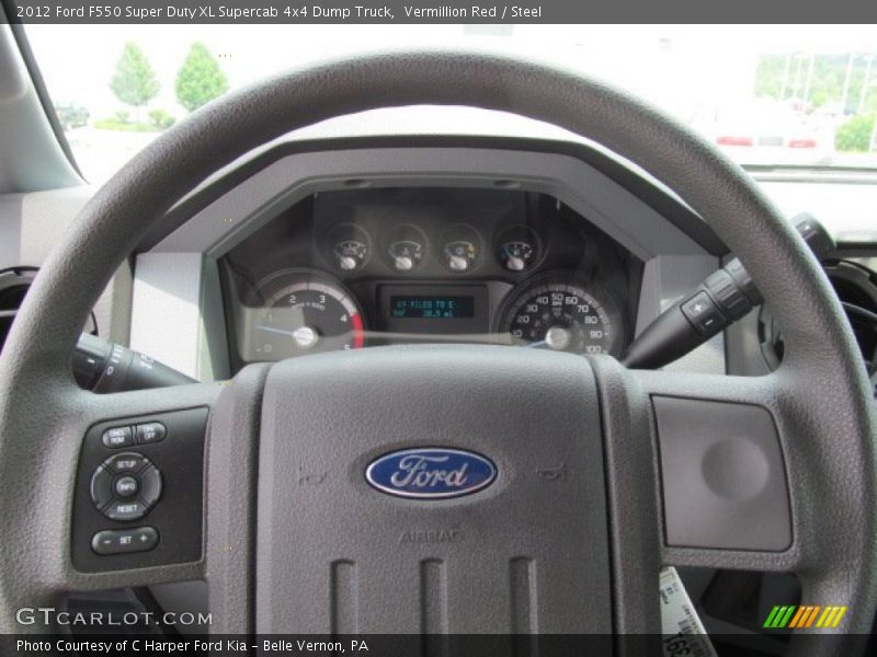 Vermillion Red / Steel 2012 Ford F550 Super Duty XL Supercab 4x4 Dump Truck