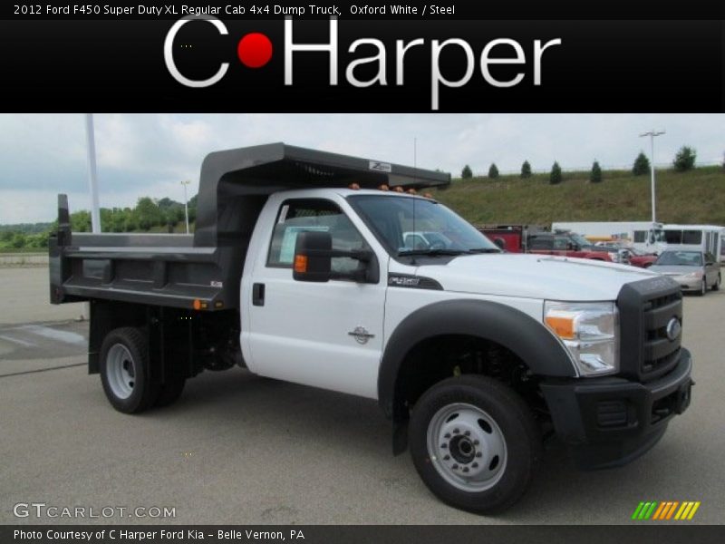 Oxford White / Steel 2012 Ford F450 Super Duty XL Regular Cab 4x4 Dump Truck