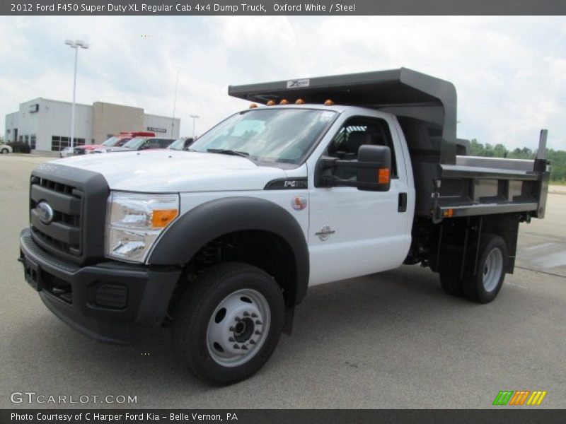 Oxford White / Steel 2012 Ford F450 Super Duty XL Regular Cab 4x4 Dump Truck