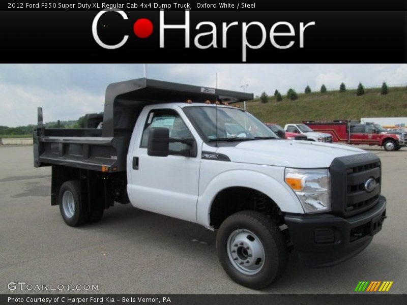 Oxford White / Steel 2012 Ford F350 Super Duty XL Regular Cab 4x4 Dump Truck