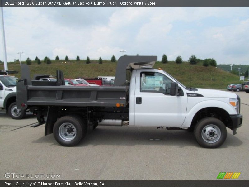  2012 F350 Super Duty XL Regular Cab 4x4 Dump Truck Oxford White