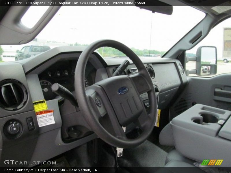 Oxford White / Steel 2012 Ford F350 Super Duty XL Regular Cab 4x4 Dump Truck
