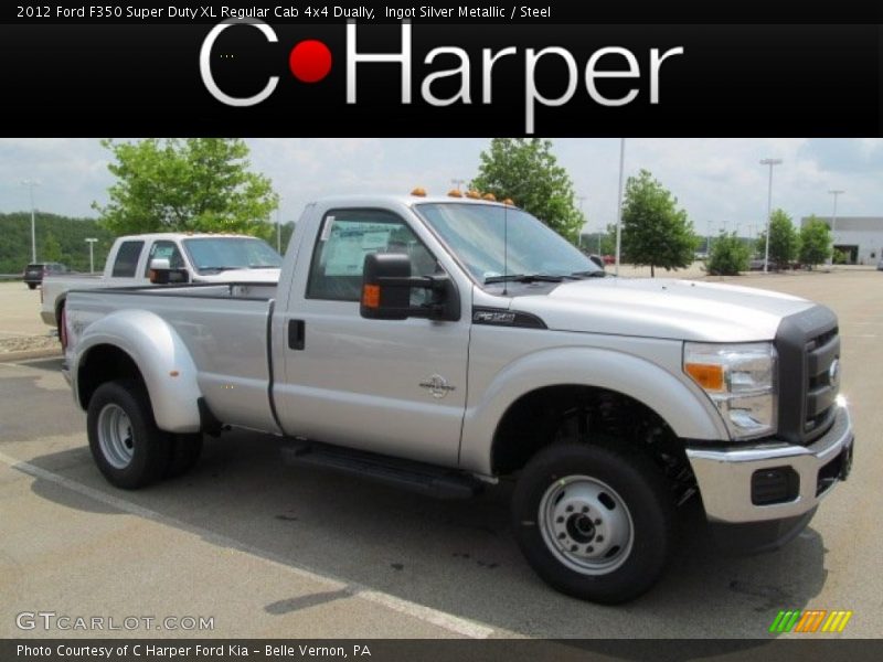 Ingot Silver Metallic / Steel 2012 Ford F350 Super Duty XL Regular Cab 4x4 Dually