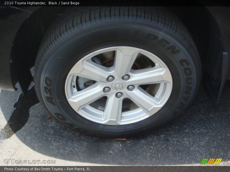 Black / Sand Beige 2010 Toyota Highlander