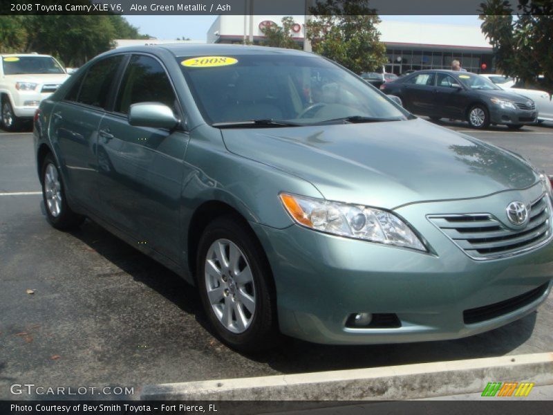 Aloe Green Metallic / Ash 2008 Toyota Camry XLE V6