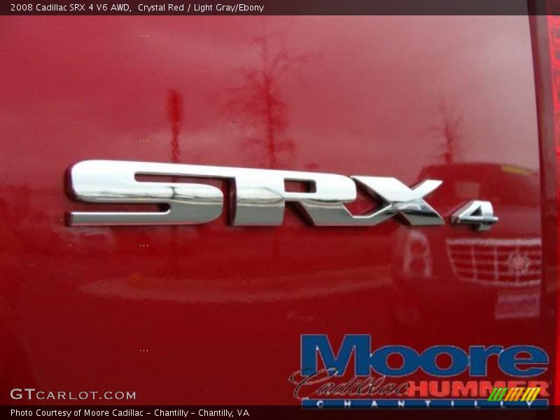 Crystal Red / Light Gray/Ebony 2008 Cadillac SRX 4 V6 AWD