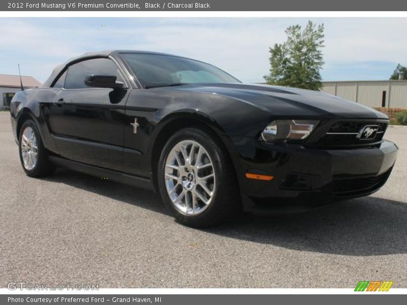 Black / Charcoal Black 2012 Ford Mustang V6 Premium Convertible