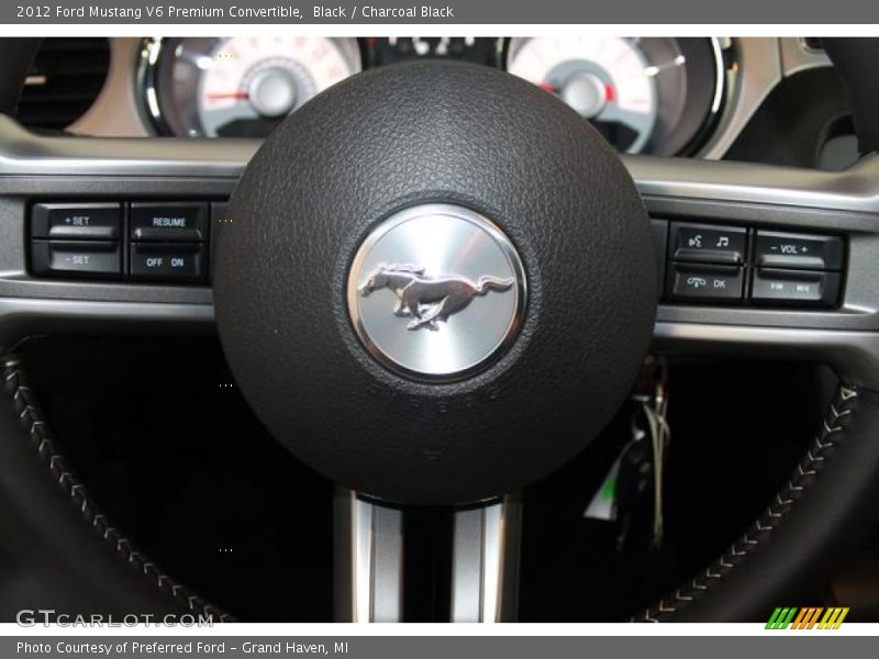 Black / Charcoal Black 2012 Ford Mustang V6 Premium Convertible