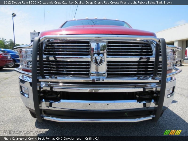 Deep Cherry Red Crystal Pearl / Light Pebble Beige/Bark Brown 2012 Dodge Ram 3500 HD Laramie Crew Cab 4x4 Dually