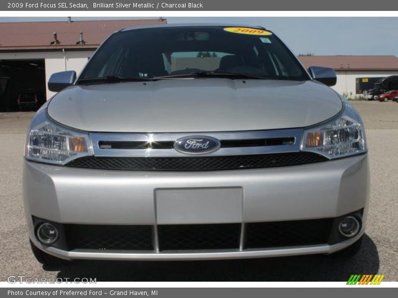 Brilliant Silver Metallic / Charcoal Black 2009 Ford Focus SEL Sedan
