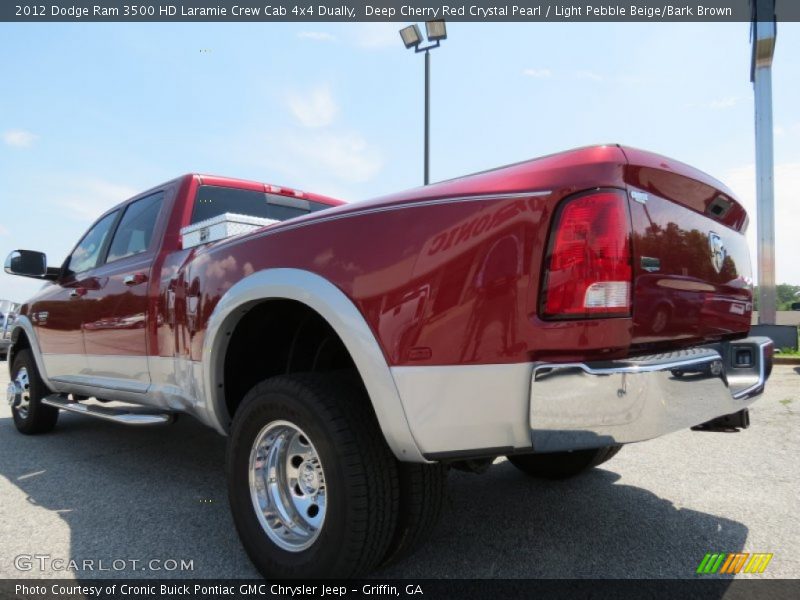 Deep Cherry Red Crystal Pearl / Light Pebble Beige/Bark Brown 2012 Dodge Ram 3500 HD Laramie Crew Cab 4x4 Dually