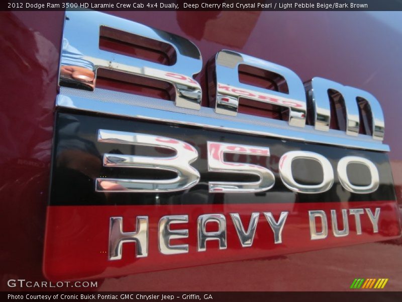 Deep Cherry Red Crystal Pearl / Light Pebble Beige/Bark Brown 2012 Dodge Ram 3500 HD Laramie Crew Cab 4x4 Dually