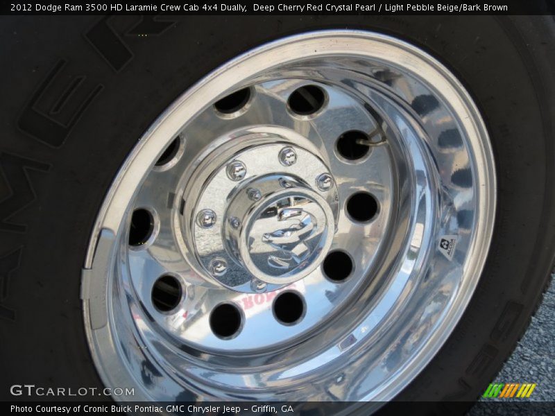 Deep Cherry Red Crystal Pearl / Light Pebble Beige/Bark Brown 2012 Dodge Ram 3500 HD Laramie Crew Cab 4x4 Dually