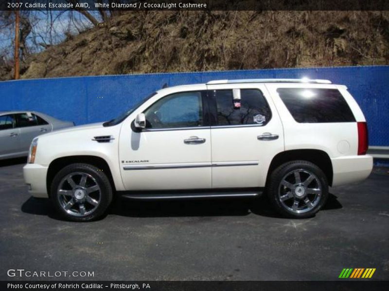 White Diamond / Cocoa/Light Cashmere 2007 Cadillac Escalade AWD