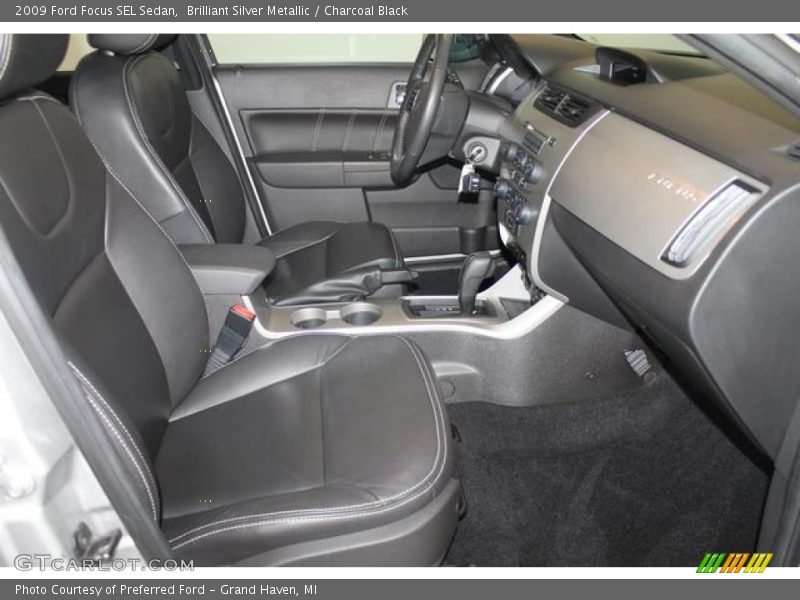 Brilliant Silver Metallic / Charcoal Black 2009 Ford Focus SEL Sedan