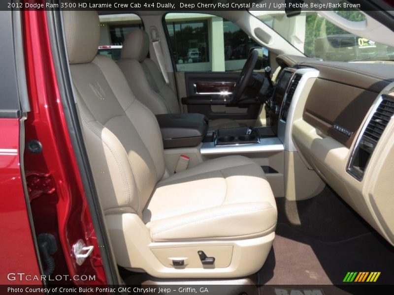 Deep Cherry Red Crystal Pearl / Light Pebble Beige/Bark Brown 2012 Dodge Ram 3500 HD Laramie Crew Cab 4x4 Dually