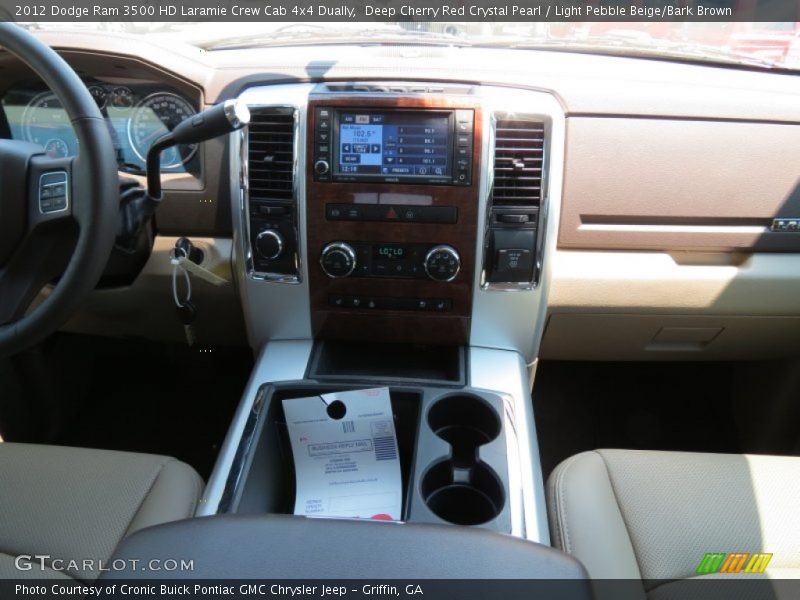 Deep Cherry Red Crystal Pearl / Light Pebble Beige/Bark Brown 2012 Dodge Ram 3500 HD Laramie Crew Cab 4x4 Dually