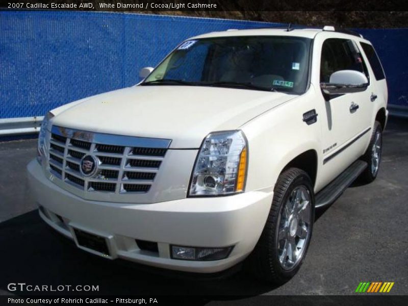 White Diamond / Cocoa/Light Cashmere 2007 Cadillac Escalade AWD