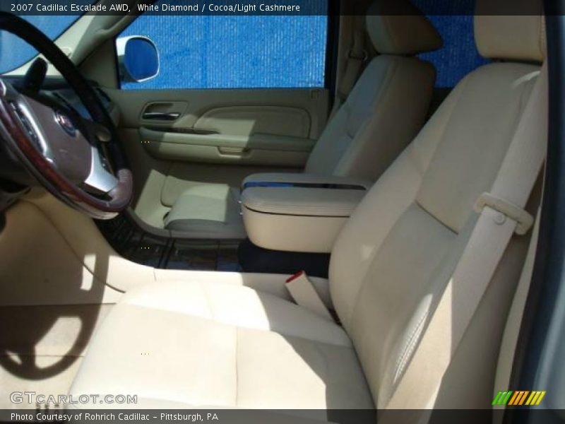 White Diamond / Cocoa/Light Cashmere 2007 Cadillac Escalade AWD