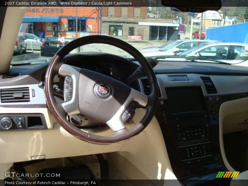 White Diamond / Cocoa/Light Cashmere 2007 Cadillac Escalade AWD