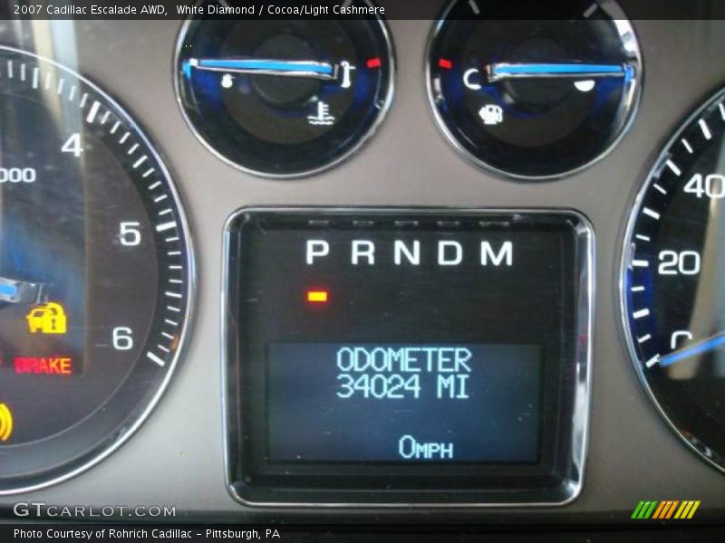 White Diamond / Cocoa/Light Cashmere 2007 Cadillac Escalade AWD