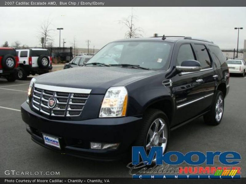 Blue Chip / Ebony/Ebony 2007 Cadillac Escalade AWD