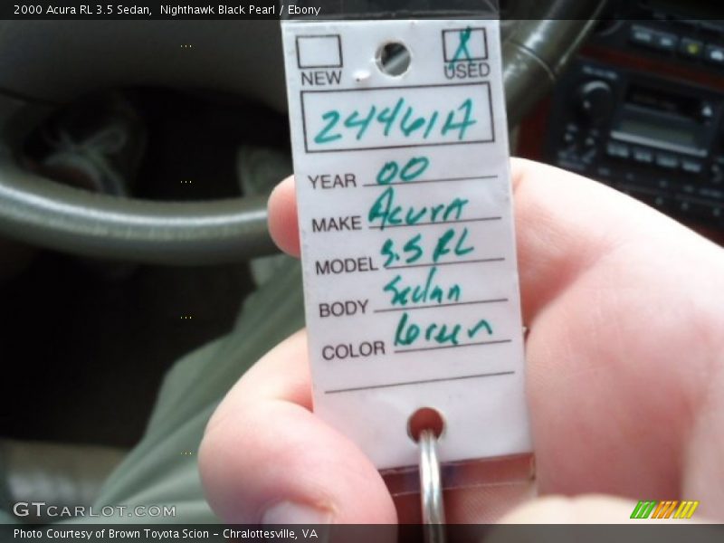 Nighthawk Black Pearl / Ebony 2000 Acura RL 3.5 Sedan